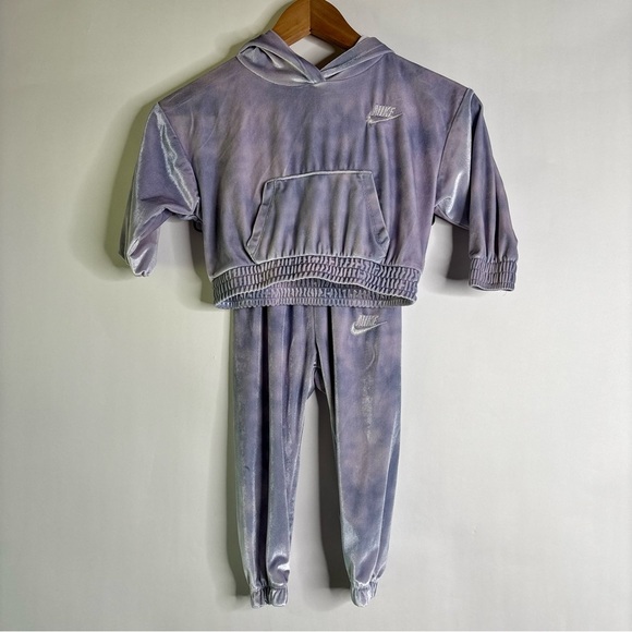 Girls Nike Velour Hoodie and Leggings Set size 24 months - Picture 1 of 12